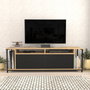 Hanah Home Omar Soporte de TV Roble y Negro